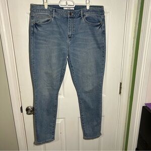 Sam Edelman The Kitten Mid Rise Skinny Ankle Women's Jeans Size 34 mild distress